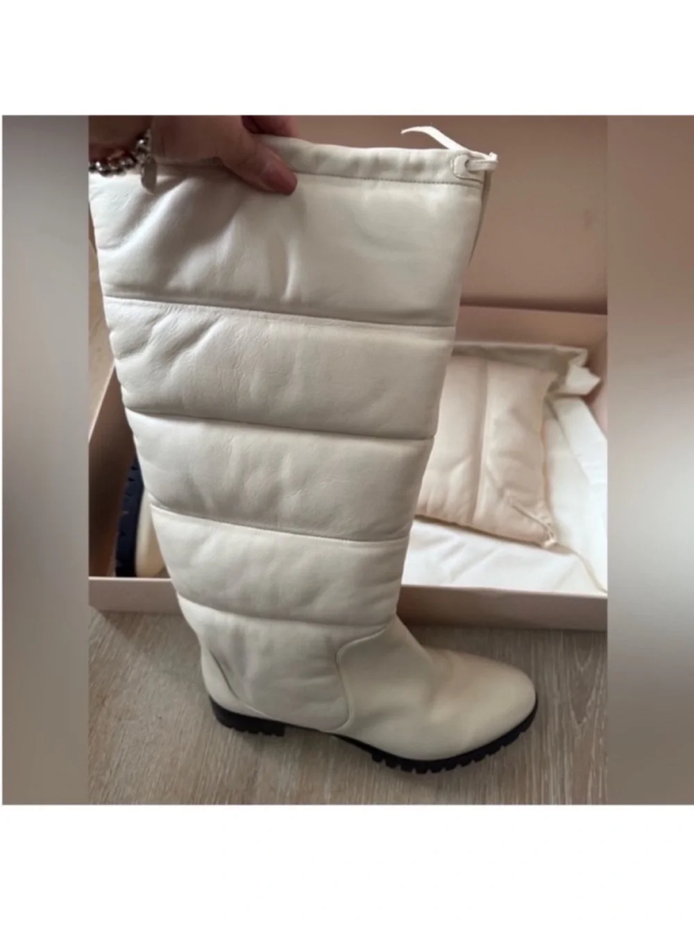 Alexandre Birman Clarita Quilted Leather Boots NWT 41.5 EU